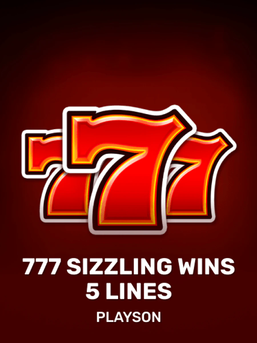 777 Sizzling Wins: 5 Lines slot game artwork