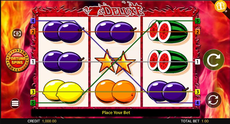 7’S Deluxe Fortune Spins slot game artwork