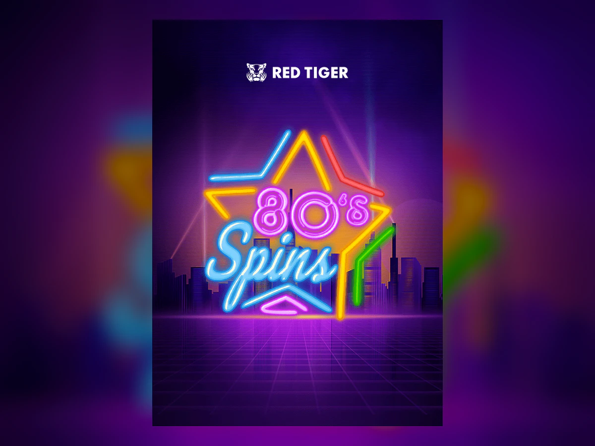 80's Spins slot game artwork