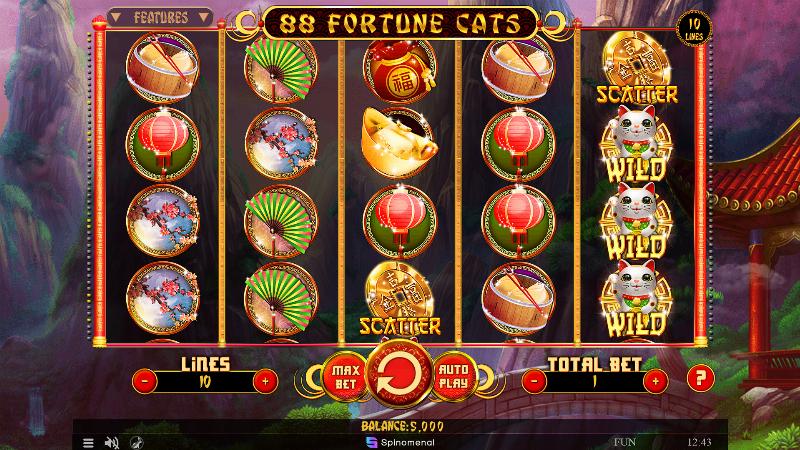 88 Fortune Cats slot game artwork