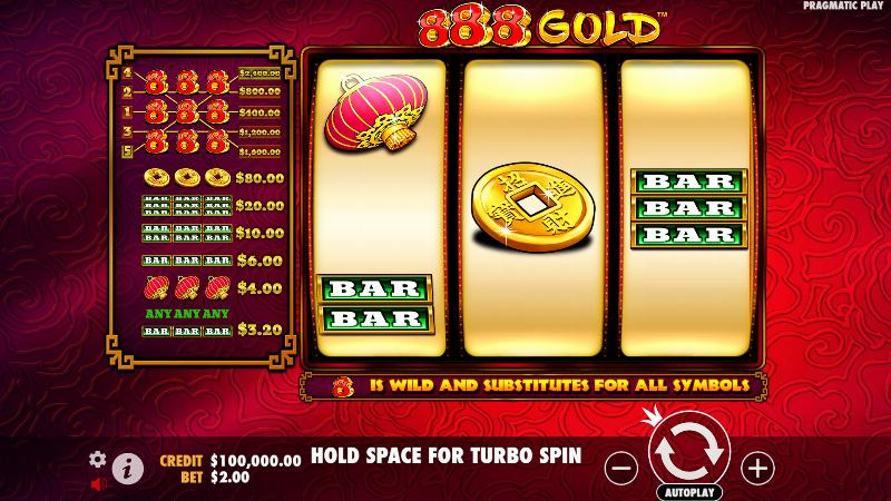 888 Gold slot game artwork