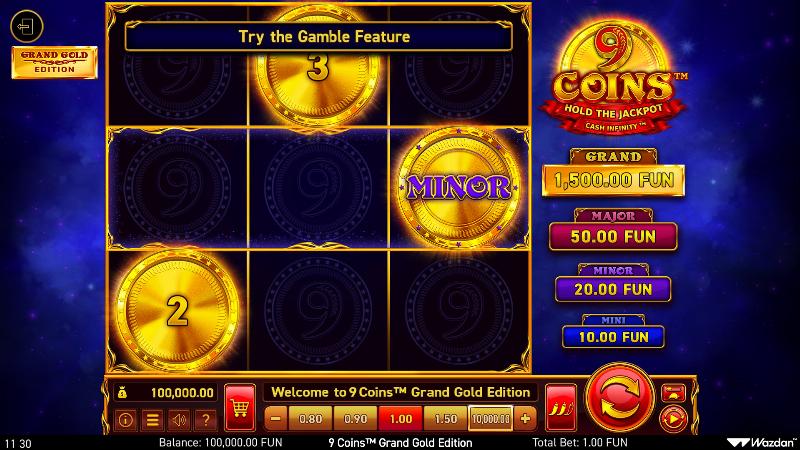 9 Coins: Grand Gold Edition slot game artwork