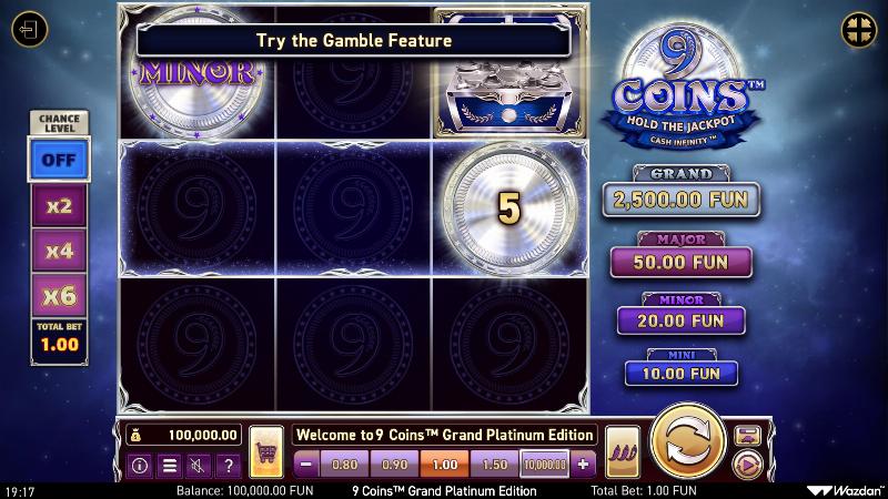9 Coins Grand Platinum Edition slot game artwork