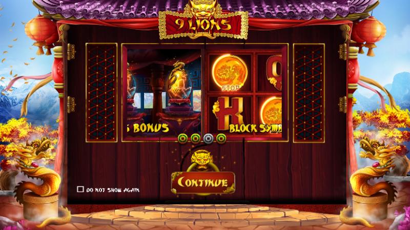 9 Lions slot game artwork