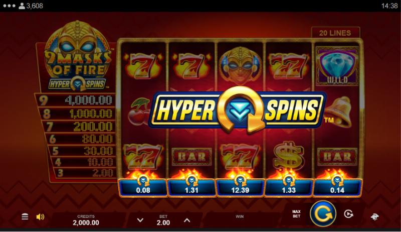9 Masks Of Fire Hyperspins slot game artwork