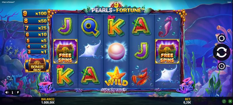 9 Pearls Of Fortune slot game artwork