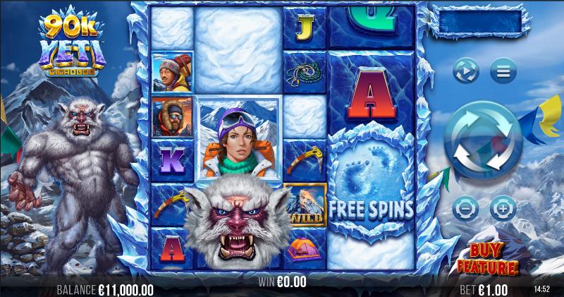 90K Yeti Gigablox slot game artwork