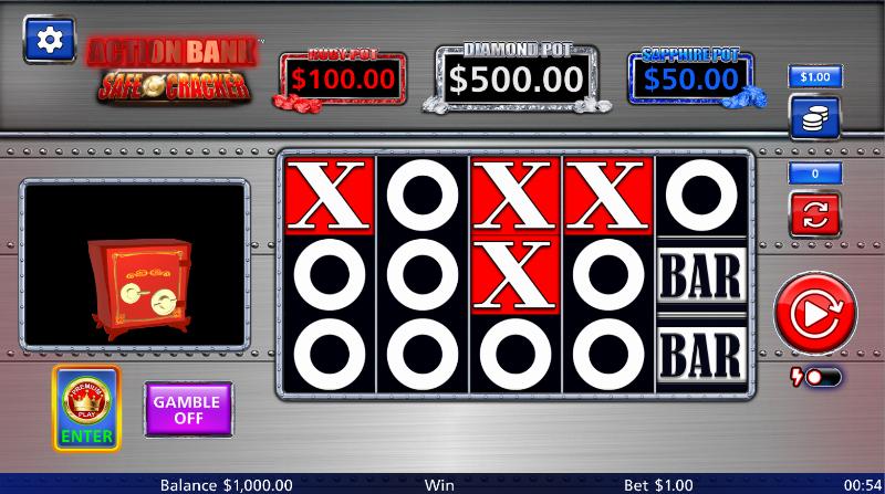 Action Bank Safe Cracker slot game artwork