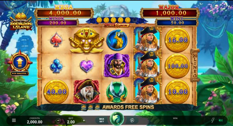 Adventures Of Doubloon Island slot game artwork