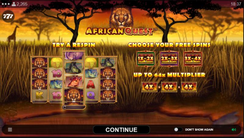 African Quest slot game artwork