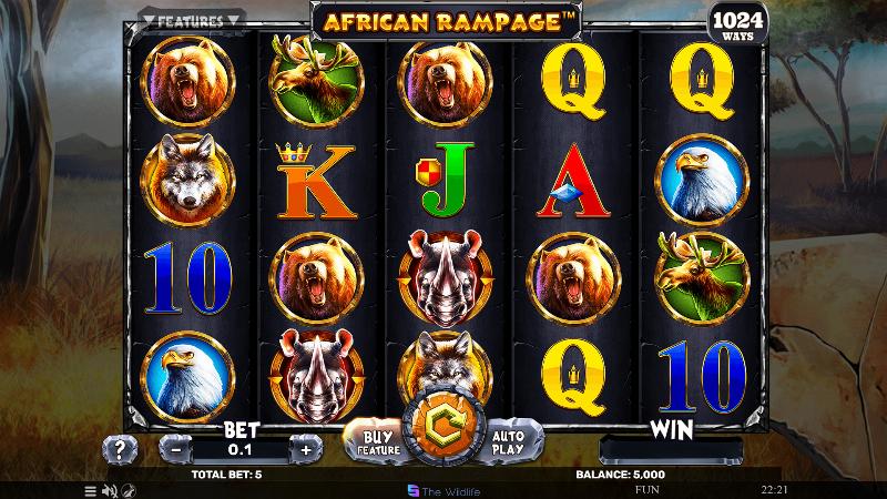 African Rampage slot game artwork