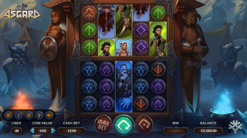 Age Of Asgard slot game artwork