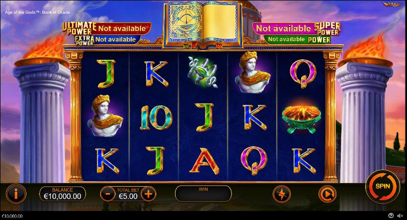 Age Of The Gods Book Of Oracle slot game artwork