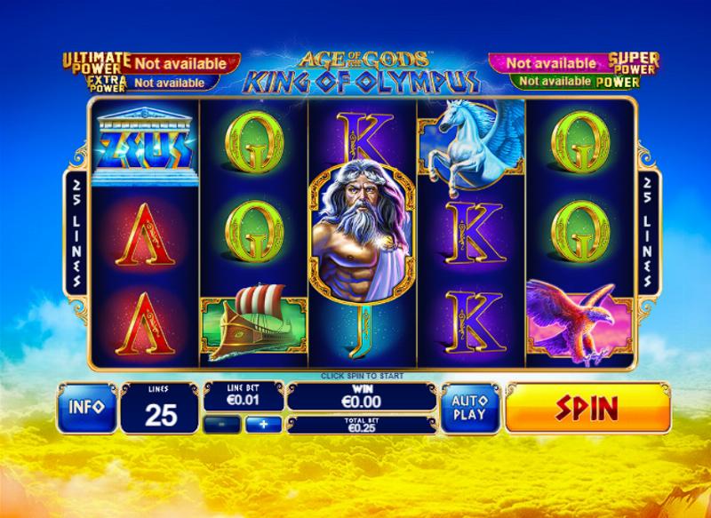 Age Of The Gods King Of Olympus slot game artwork