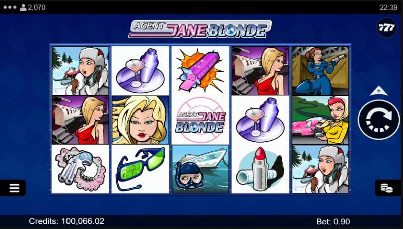 Agent Jane Blonde slot game artwork