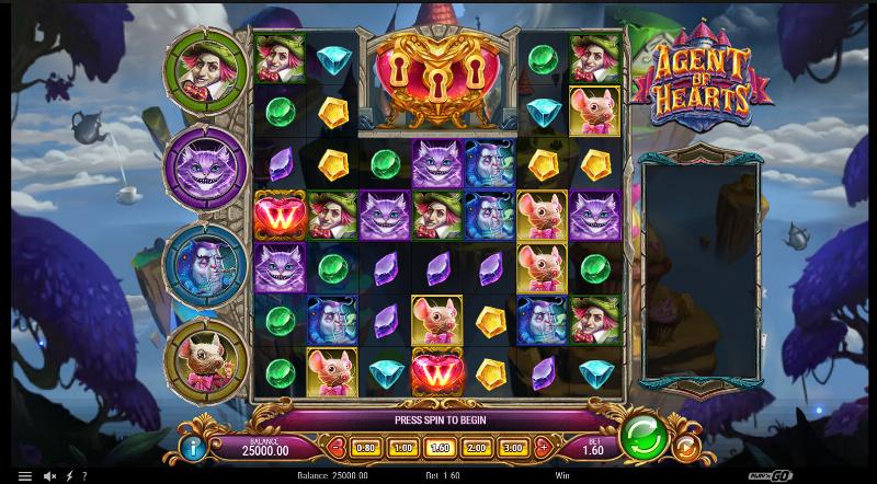 Agent Of Hearts slot game artwork