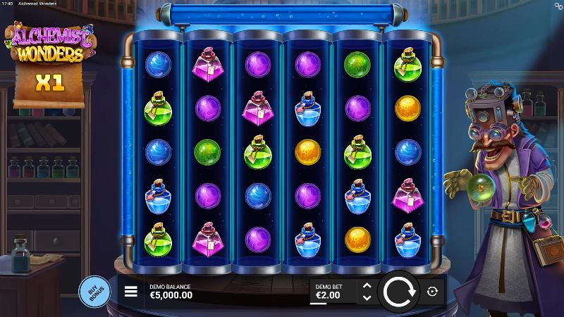 Alchemist Wonders slot game artwork