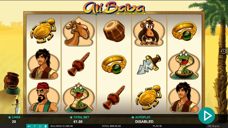 Alibaba And The 40 Thieves slot game artwork