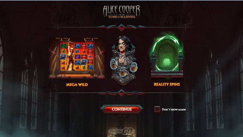 Alice Cooper And The Tome Of Madness slot game artwork