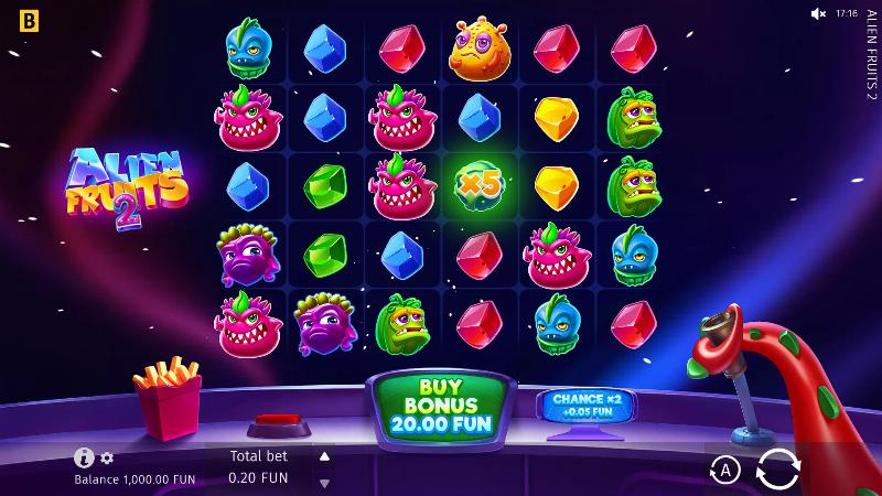 Alien Fruits 2 slot game artwork