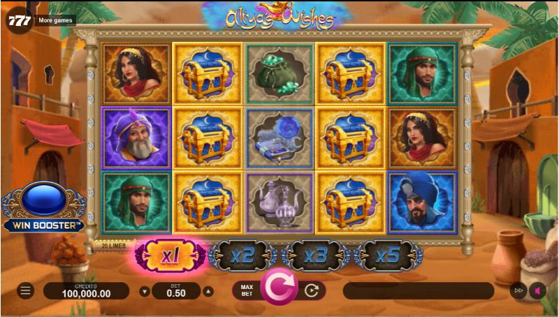 Aliyas Wishes slot game artwork
