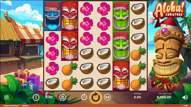 Aloha! Christmas slot game artwork