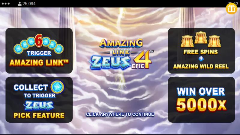 Amazing Link Zeus Epic 4 slot game artwork