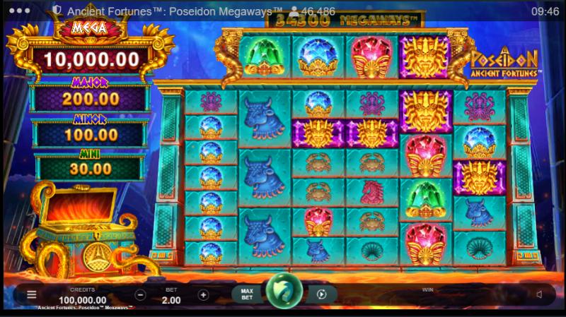 Ancient Fortunes Poseidon Megaways slot game artwork