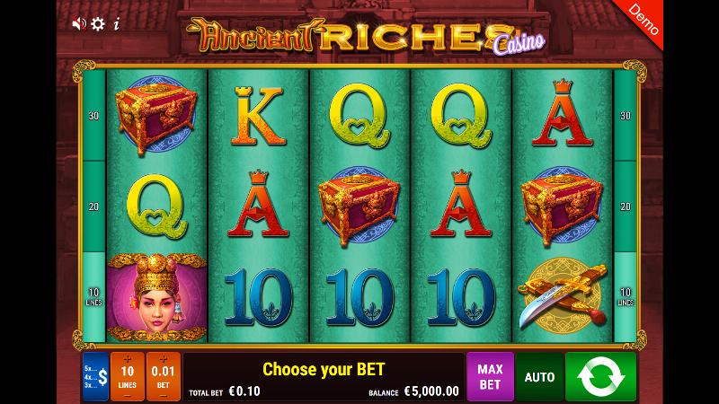 Ancient Riches slot game artwork