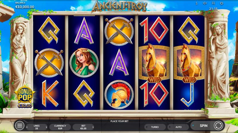 Ancient Troy slot game artwork