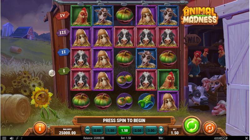 Animal Madness slot game artwork