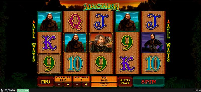 Archer slot game artwork