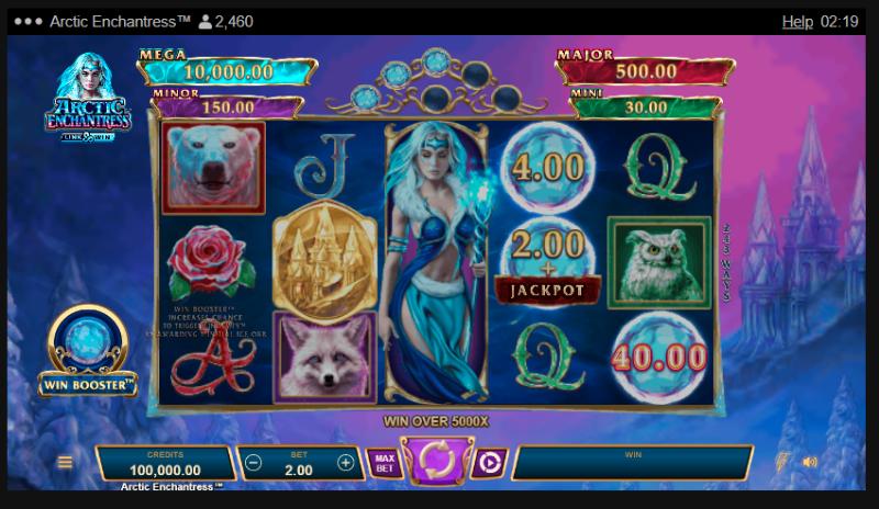Arctic Enchantress slot game artwork