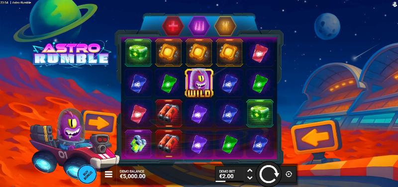 Astro Rumble slot game artwork