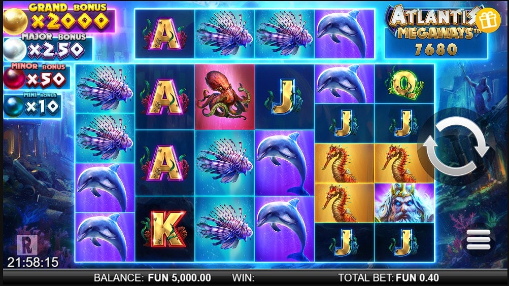 Atlantis Megaways slot game artwork