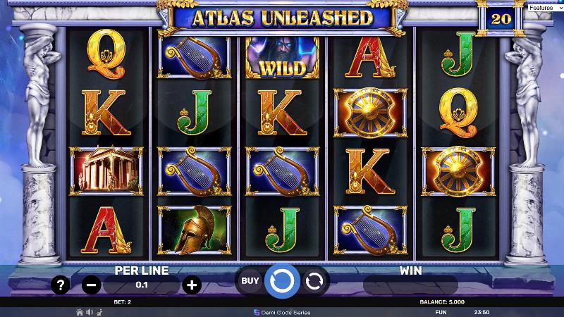 Atlas Unleashed slot game artwork