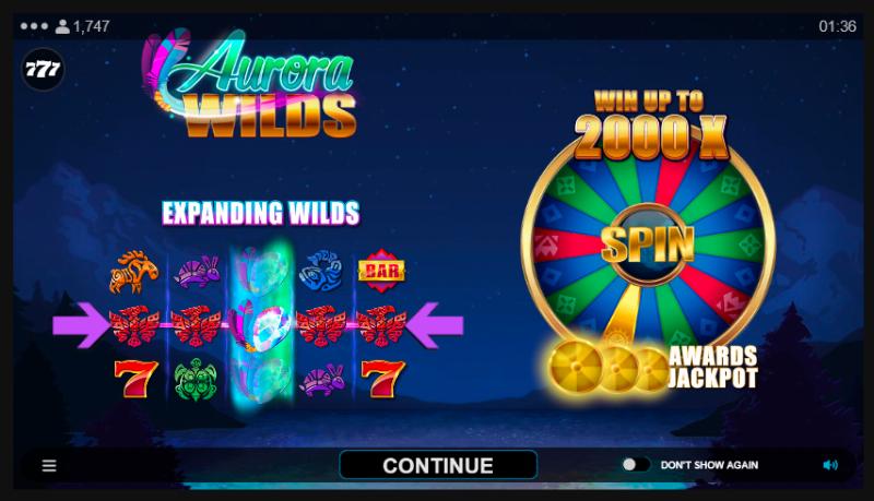 Aurora Wilds slot game artwork