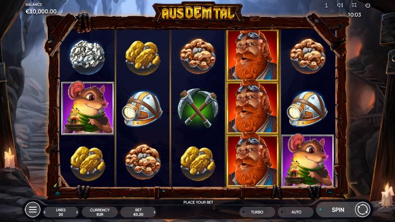 Aus Dem Tal slot game artwork