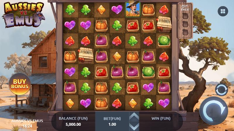 Aussies Vs Emus slot game artwork