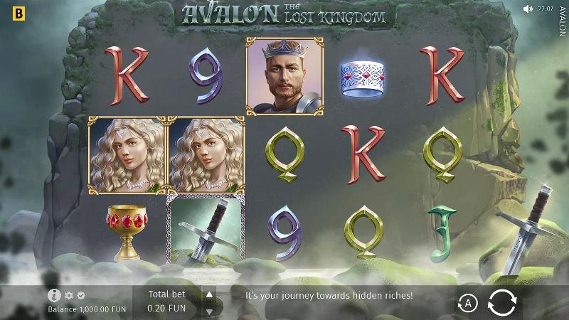 Avalon: The Lost Kingdom slot game artwork