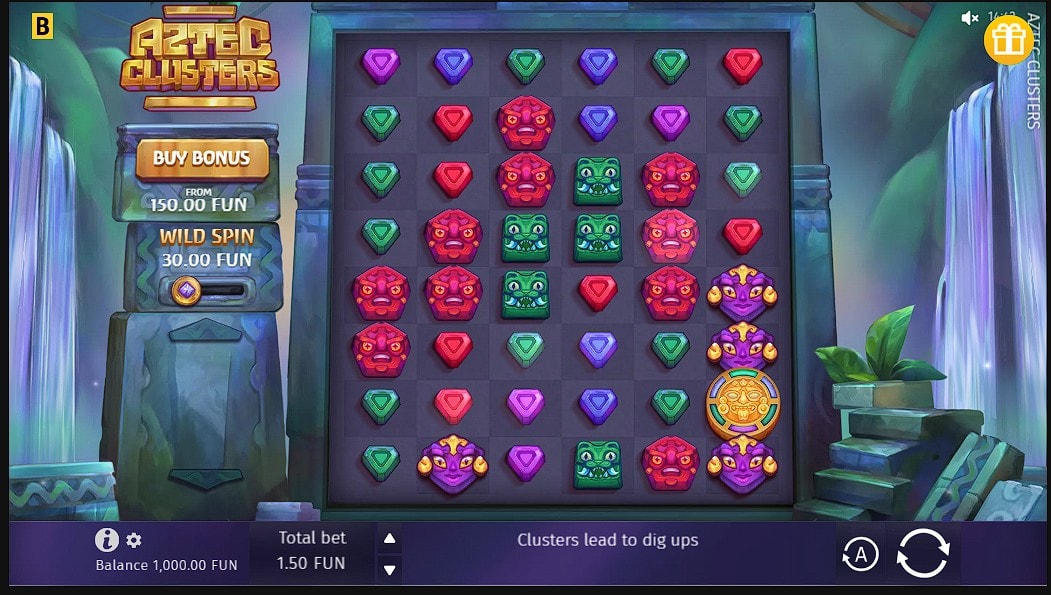 Aztec Clusters slot game artwork
