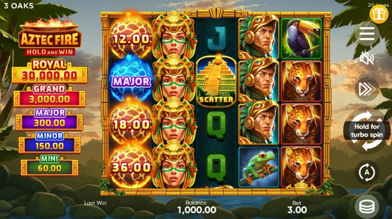 Aztec Fire slot game artwork