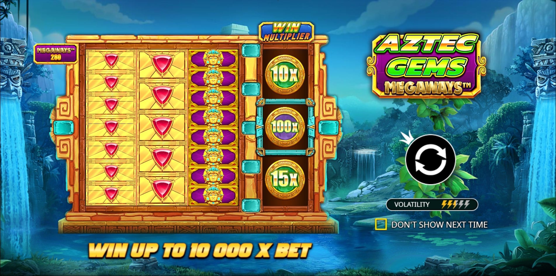 Aztec Gems Megaways slot game artwork