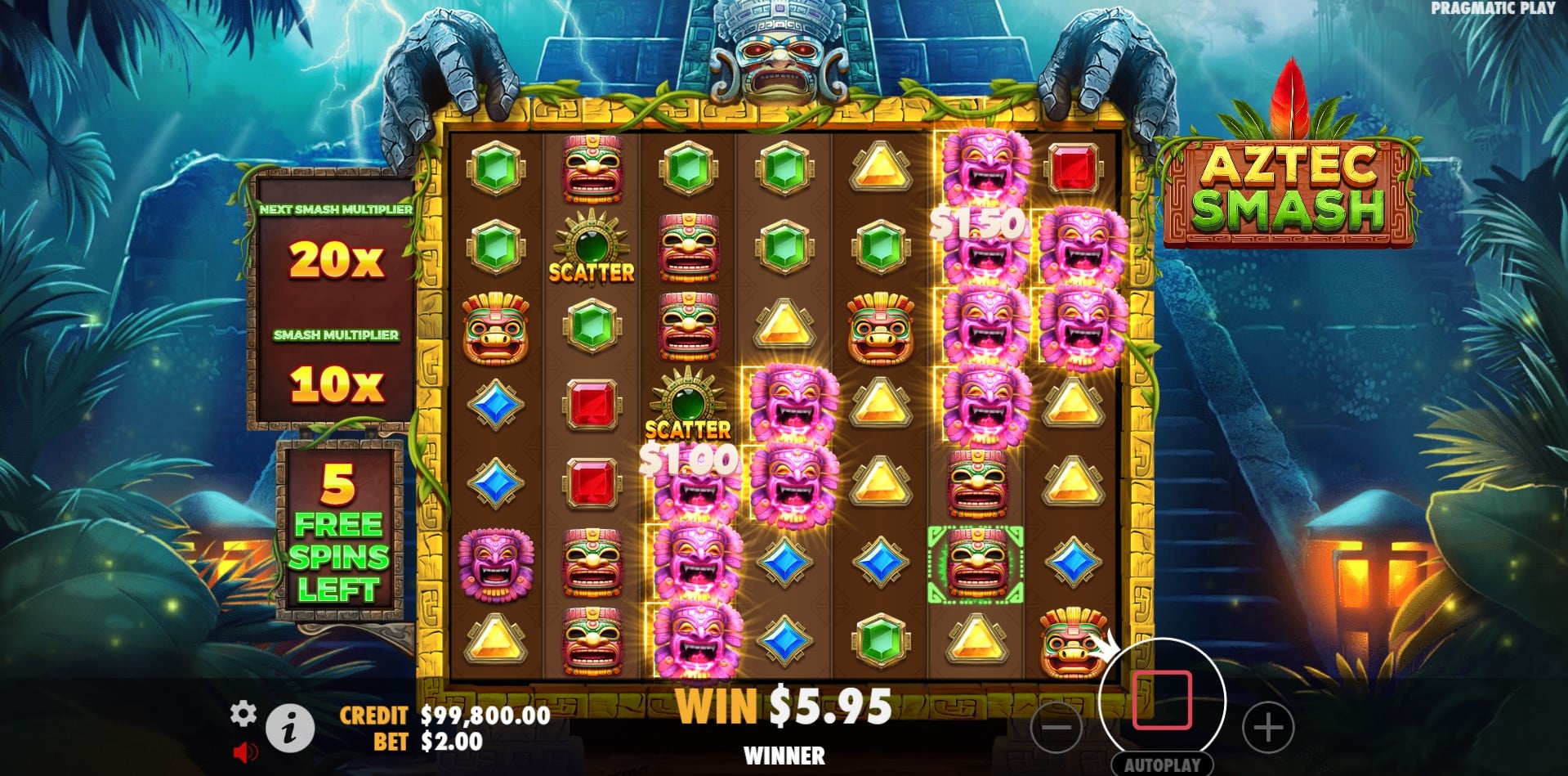 Aztec Smash slot game artwork