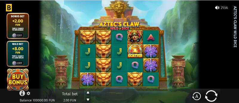 Aztec’s Claw Wild Dice slot game artwork