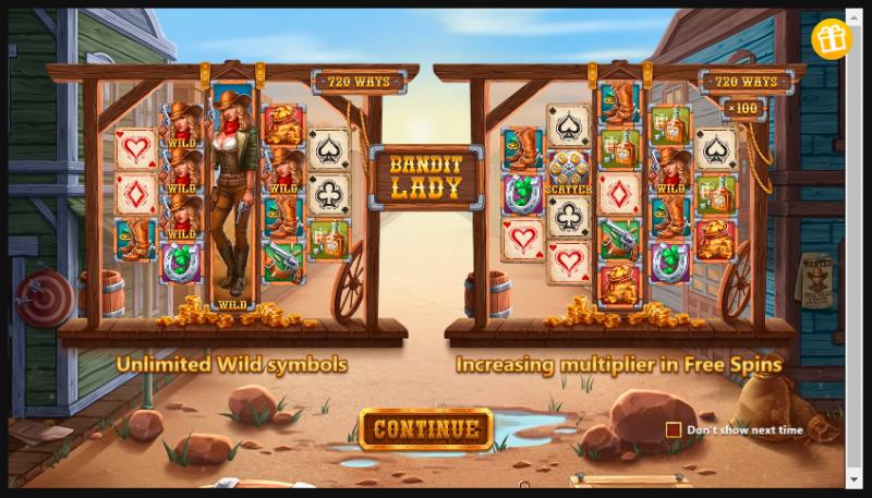 Bandit Lady slot game artwork