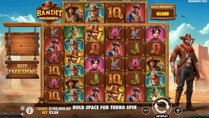 Bandit Megaways slot game artwork
