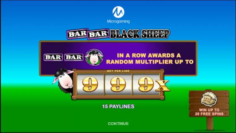 Bar Bar Black Sheep slot game artwork