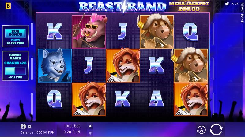 Beast Band slot game artwork