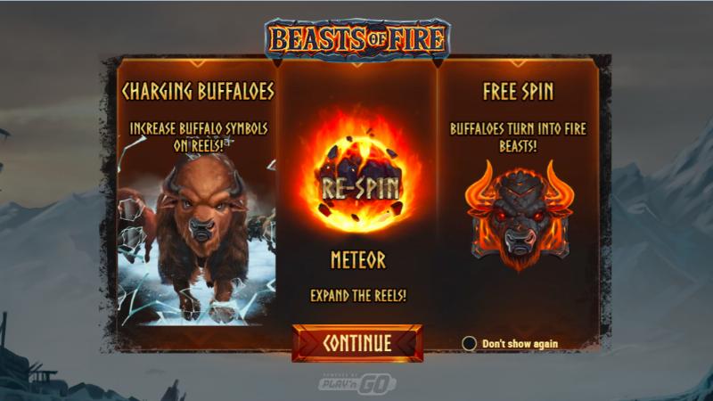 Beasts Of Fire slot game artwork